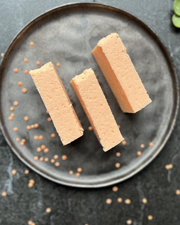 Tofu van rode linzen